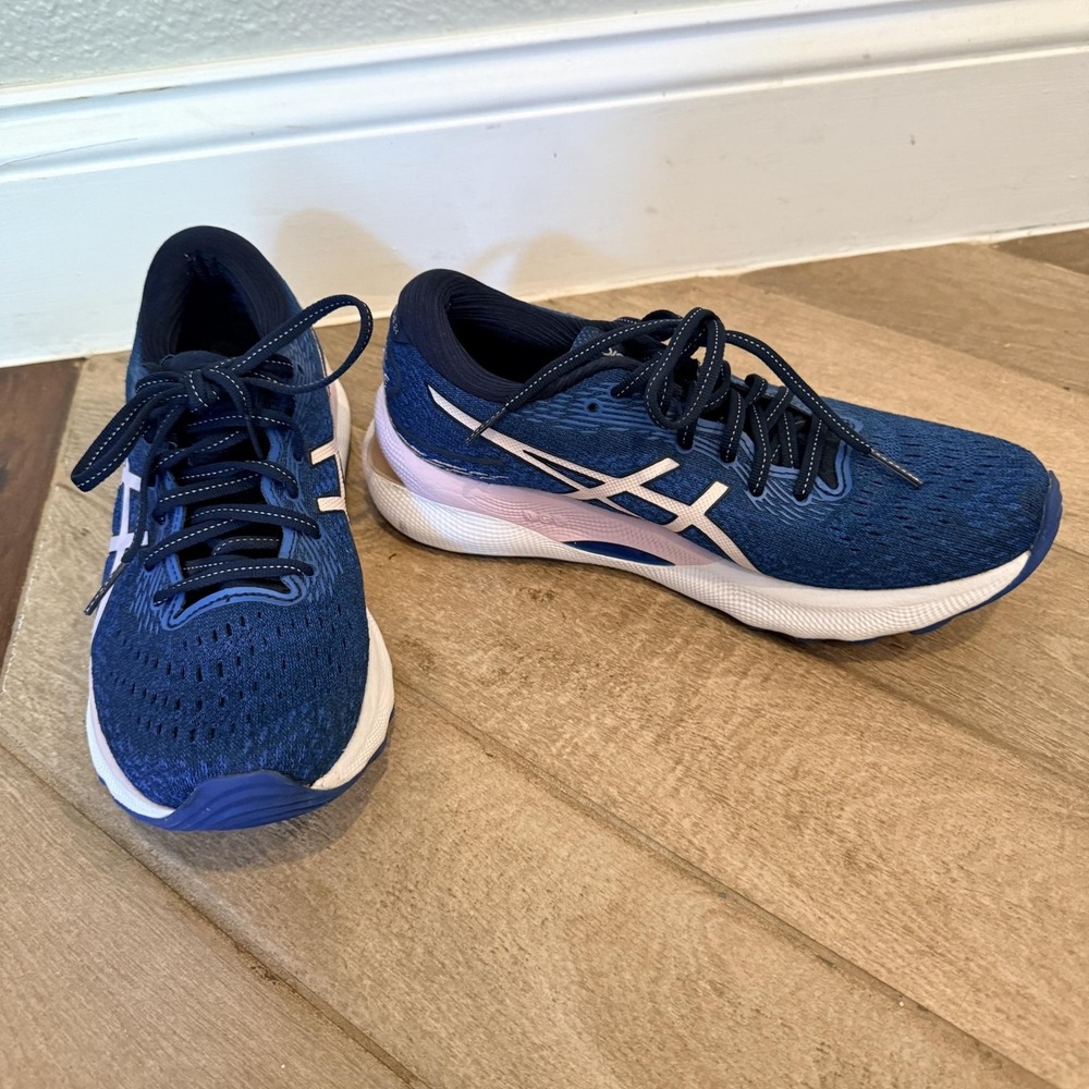 ASICS Gel-Nimbus 24 Shoes Womens Size 7.5 Blue Pink Running Sneakers 1012B201